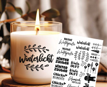 Rub-On Sticker - Winterlicht - für Kerzengläser - Tante Henni Rub-Ons - vielfältig nutzbar