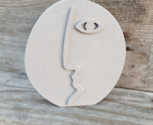 Silikon - Gießform - Abstrakte Skulptur - Gesicht - Nr.2 - vielfältig nutzbar