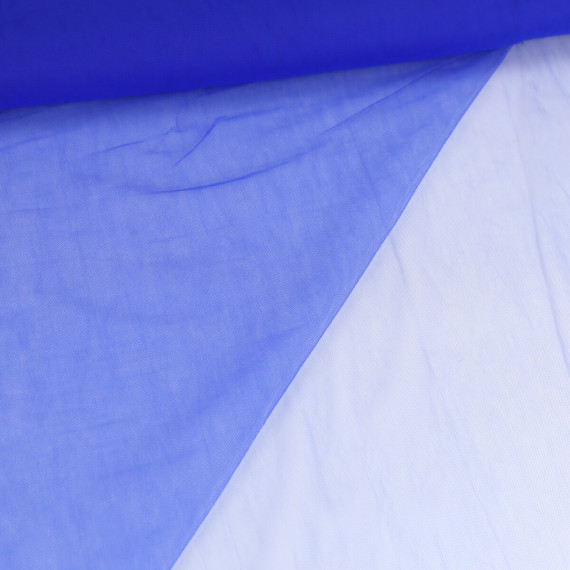 Feiner Tüllstoff - Nylon - uni - Royalblau