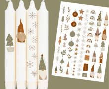 DIN A4 - Tattoofolie - Gifting Gnomes - für Kerzen / Keramik - Weihnachten