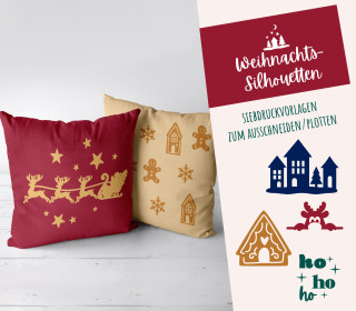 FREEBIE - Weihnachts-Silhouetten - Siebdruck Vorlagen