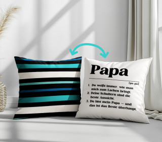 Genähtes Kissen inkl. Inlet - Papa - der Beste - Spruch - Mein Hanseherz