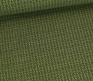 Bio-Elastic Minijacquard Jersey - 3D - Field Knit - Western Fairy Tales - Hamburger Liebe - Maigrün/Dunkelbraun