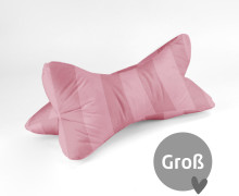 DIY-Nähset - Leseknochen - Groß - Just Stripes! - Rosé/Rhabarber - Velvet - abby and amy