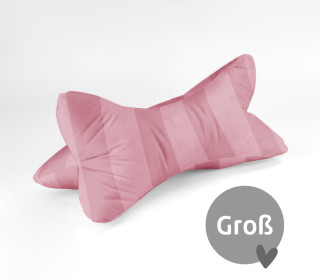 DIY-Nähset - Leseknochen - Groß - Just Stripes! - Rosé/Rhabarber - Velvet - abby and amy