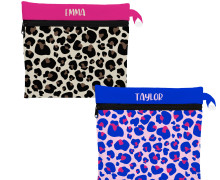 DIY-Nähset - 2 Wetbags - Softshell - Leo Love - Pink/Royalblau