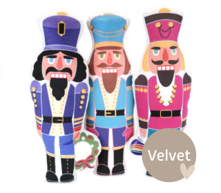 Kissenstoff - DIY - Formkissen-Set - Nutcracker - Wreath & Bauble - Velvet - Hamburger Liebe - abby and amy