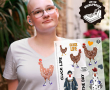 Onkel Bo's Bügelbilder - DIN A4 - Cluck Life - Freestyle - Halle 25 - BIG