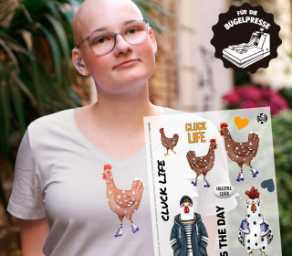 Onkel Bo's Bügelbilder - DIN A4 - Cluck Life - Freestyle - Halle 25 - BIG