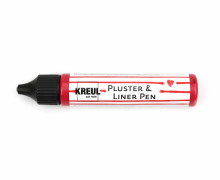 1 3D-Effektfarbstift - Pluster & Liner Pen - Feine Malspitze - 29ml - KREUL - Rubinrot (49808)