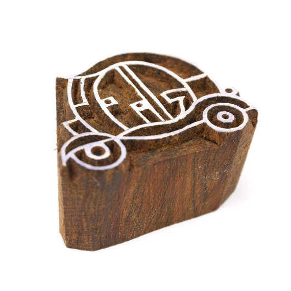 Stempel - Original Textilstempel - Indischer Holzstempel - Stoffdruck - Prinzessinnenkutsche - Klein