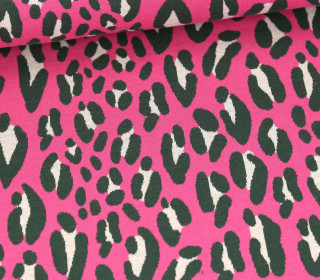 Bio-Jacquard - 3 Farb Spezial Jacquard Jersey - Safari - Easygoing - Fuchsia/Anthrazit/Weiß - Hamburger Liebe