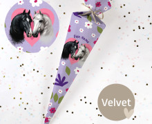 DIY-Nähset Schultüte - Horse Friends - Velvet - zum selber Nähen - Mix and Match Kombi