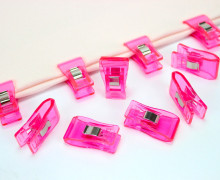 10 Stoffklammern - Quilt Clips - Klammern - Pink