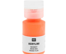 Acrylfarbe - Acrylini - 22ml - Matt - Geruchsarm - Rico Design - Neonrot