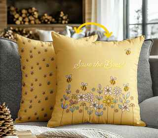 Genähtes Kissen inkl. Inlet - Save The Bees - made.by.colu - Mein Hanseherz