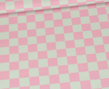 Jersey - Grid-Style - Karomuster - Rosa/Mint - Bio-Qualität - abby and me