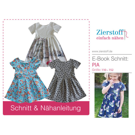 E-BOOK – Kleid "Pia", Gr.  110 – 152