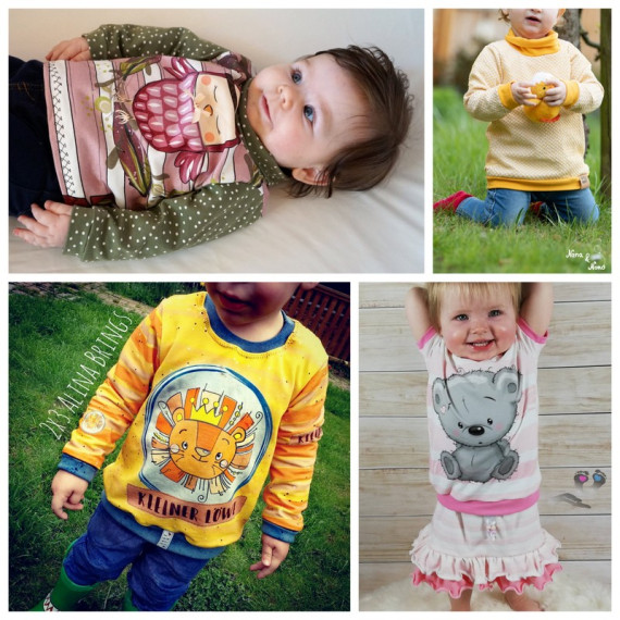 Babyshirt miniLoo mit Loopkragen Gr. 50-92 FREEBOOK