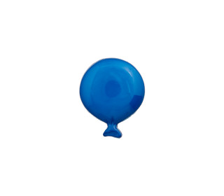 1 Polyesterknopf - Rund - 15mm - Öse - Kinder - Luftballon - Dunkelblau