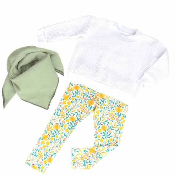 Sommersweat - Frohe Frühlingsblumen - Gelb - Weiß - Bio Qualität - abby and me