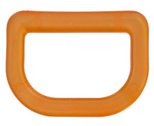 1 D-Ring - 25mm - Taschenring - Kunststoff - Transparent - Orange