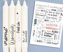 DIN A4 -Tattoofolie - für Kerzen / Keramik