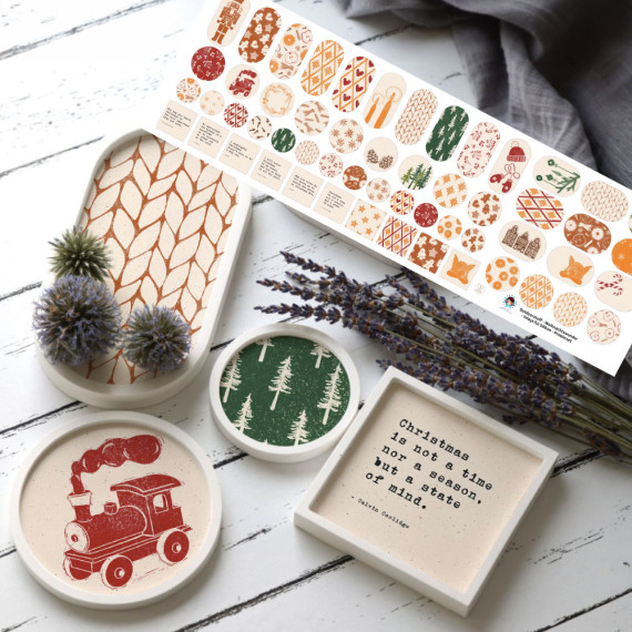 Outdoorstoff - Weihnachtswunder - Inlays für Silikon - Probierset - Lausemia Design Studio - abby and amy