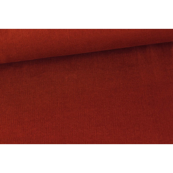 Stretchcord - Feincord - elastischer Babycord - Uni - Rotbraun