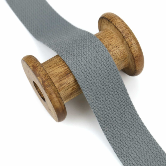 1 Meter Gurtband  - 30mm - Mischgewebe - Grau