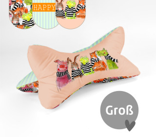 DIY-Nähset - Leseknochen - Groß - fröhliche Tierfreunde - happy day - ela ideen - Velvet - abby and amy