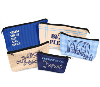 DIY-Nähset - Softshell - Fleece - 5 Wetbags - Nimm Mich Mit Ans Meer - abby and amy