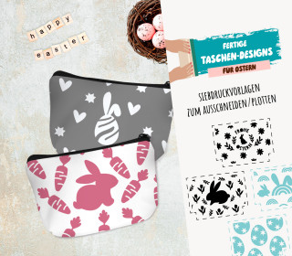FREEBIE - Fertige Taschen-Designs - Ostern - Siebdruck Vorlagen