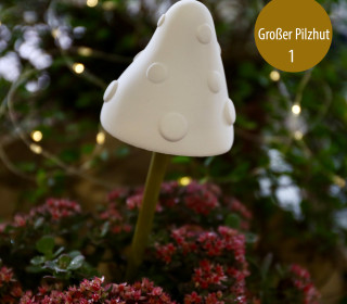 Silikon - Gießform - Pilzhüte - für Stöcker/Stäbe - Herbst - Großer Pilzhut 1 -  vielfältig nutzbar