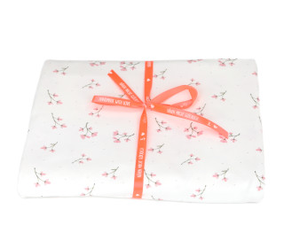 1,5m Zuschnitt - Jersey - Beautiful Summer - Flowers - Kombistoff - Weiß - Bio-Qualität - Stickherz - abby and me