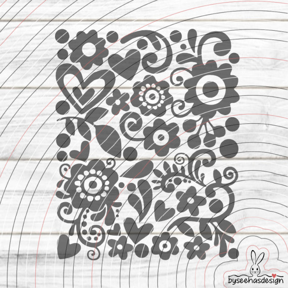 Blumen Muster Plotterdatei SVG DXF