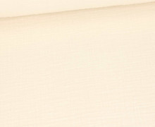 Musselin - Muslin - Double Gauze - Schnuffeltuch - Windeltuch - Uni - Slub-Garn - Warmweiß