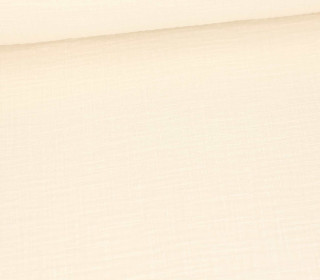 Musselin - Muslin - Double Gauze - Schnuffeltuch - Windeltuch - Uni - Slub-Garn - Warmweiß