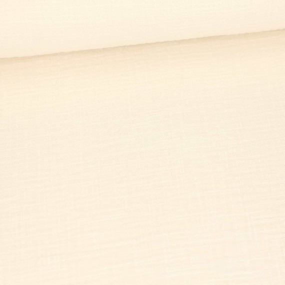 Musselin - Muslin - Double Gauze - Schnuffeltuch - Windeltuch - Uni - Slub-Garn - Warmweiß