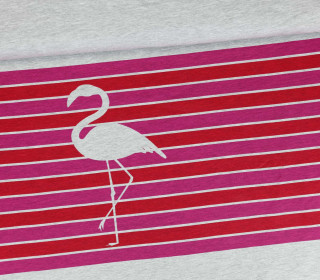 Sommersweat - Paneel groß - Colorful Stripes - Flamingo - rot - pink - meliert - abby and me 