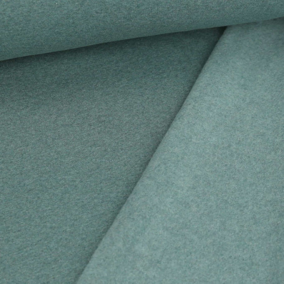 Kuschelsweat - Meliert - Yarn Died - Uni - Opalgrün