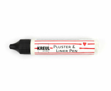 1 3D-Effektfarbstift - Pluster & Liner Pen - Feine Malspitze - 29ml - KREUL - White Cotton (49824)