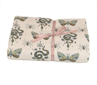 2,15m Zuschnitt - Modal Jersey - Witches Brew - Snakes - Hellgrau - abby and me