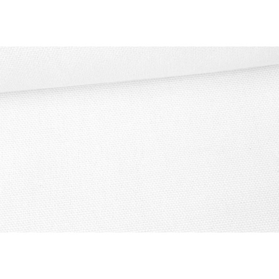 Probierstoff Canvas - Betty - Uni - Weiß