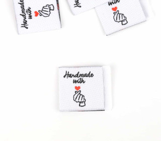1 Label - Handmade with love - Weiß