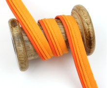 1 Meter Paspelband/Biesenband - Dreilagig - 14mm - Orange