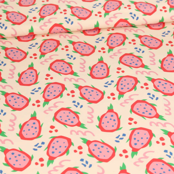 Jersey - Summer Vibes - Drachenfrucht - Creme - Bio Qualität - abby and me