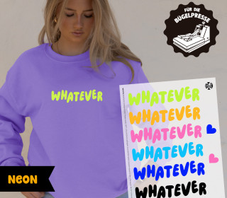 Onkel Bo's Neon Bügelbilder - DIN A4 - Whatever - BIG