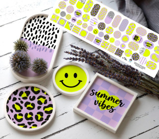 Outdoorstoff - Neon Summer - Inlays für Silikon - Probierset - studio.mARTinchen - abby and amy