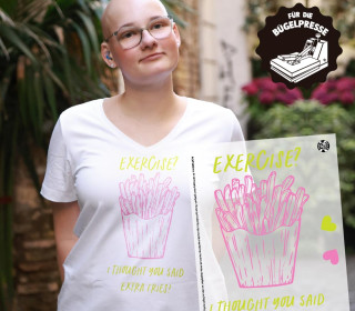 Onkel Bo's Bügelbilder - DIN A4 - Exercise? - Extra Fries - BIG